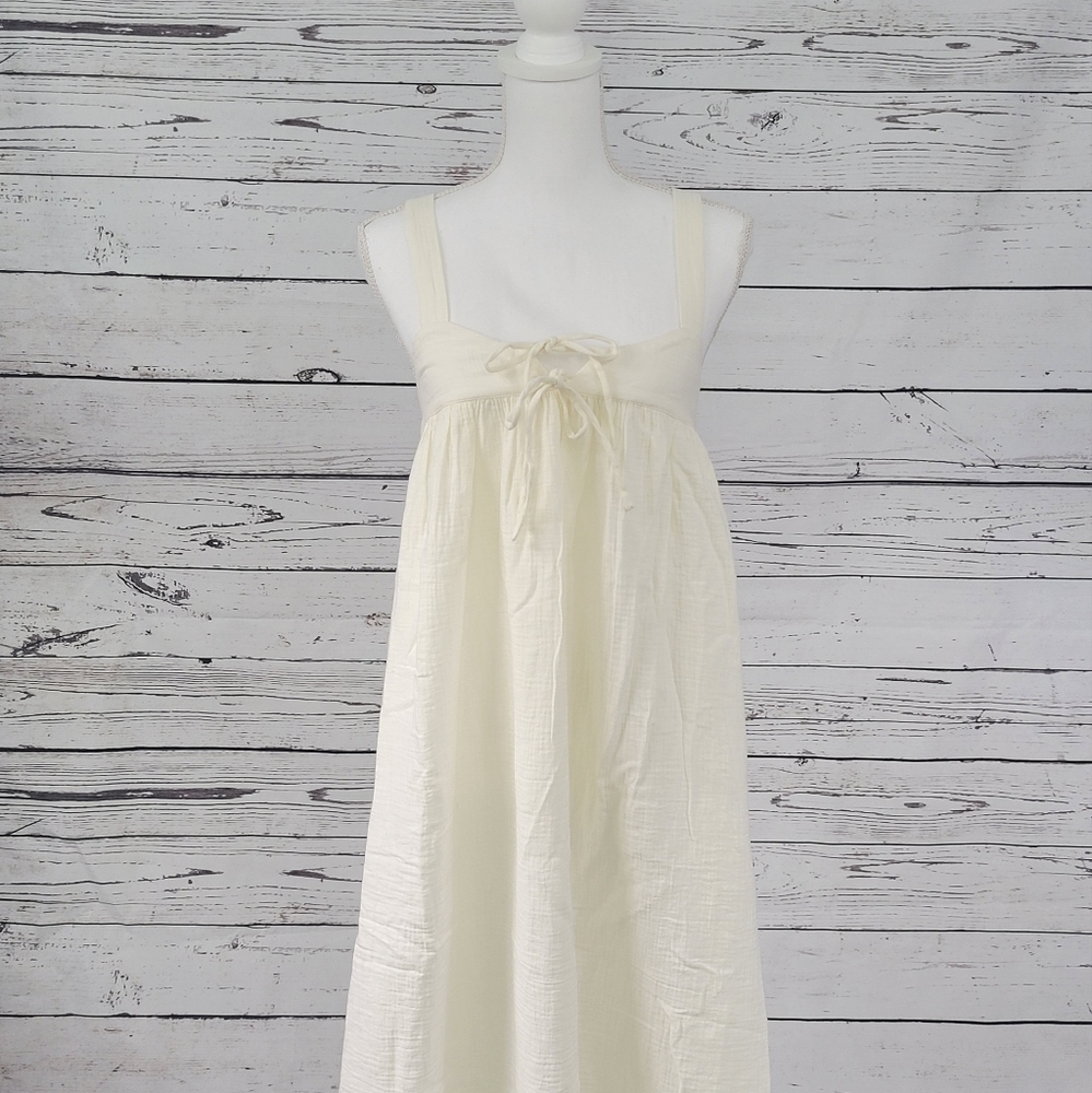 Madewell Lightspun tie front cotton nightgown